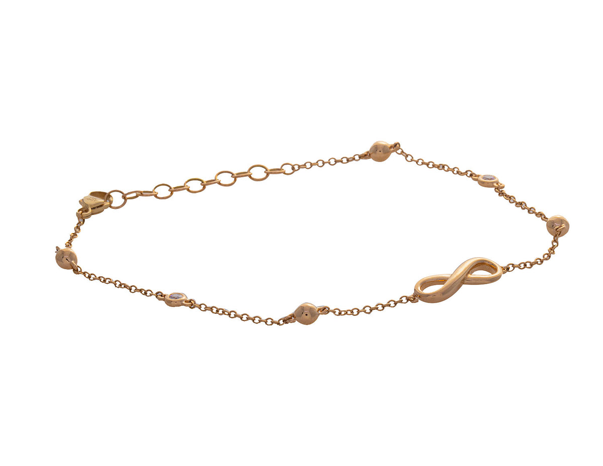 .05ct. t.w. Diamond-By-The-Yard Infinity Bracelet in 14K Yellow Gold