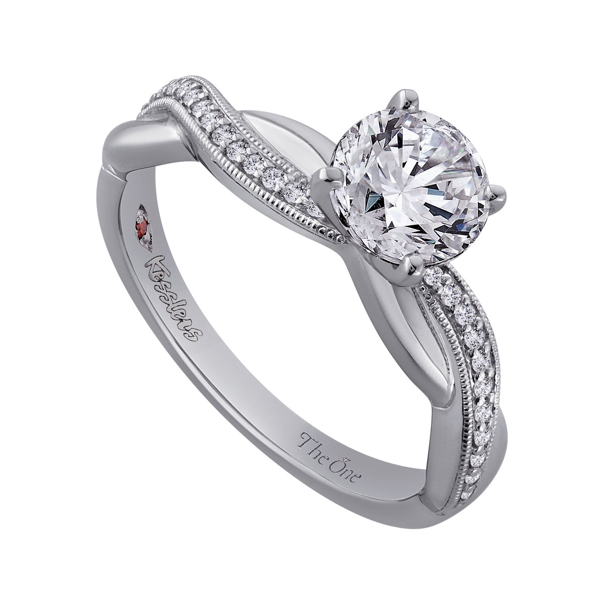 1/10ct. t.w. Diamond Engagement Ring in 14K White Gold