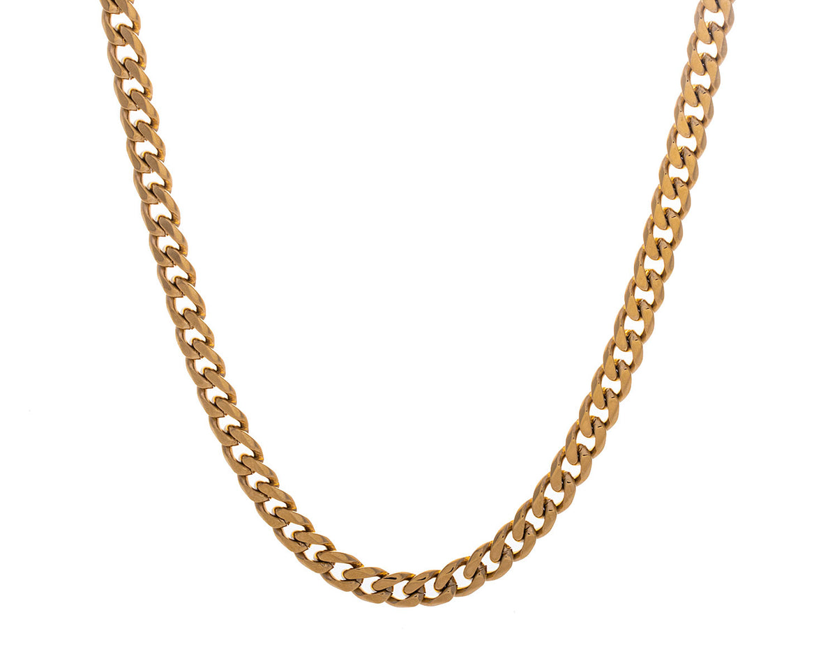 22" Gold Stainless Steel Curb Link Chain