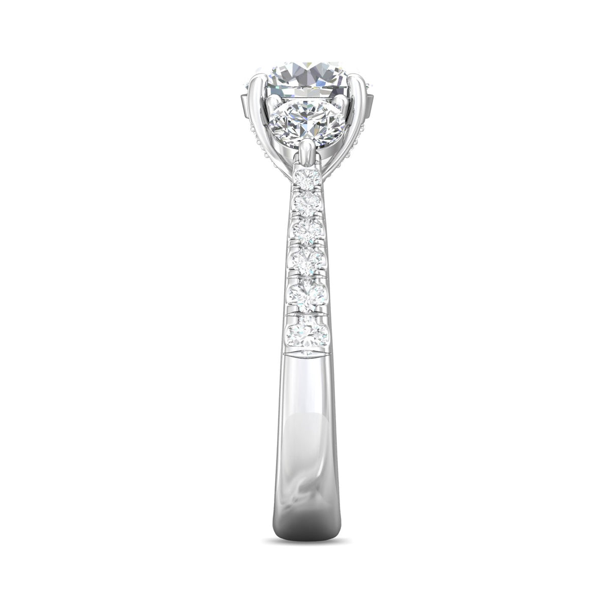 9/10ct. t.w. Diamond Engagement Ring in 14K White Gold