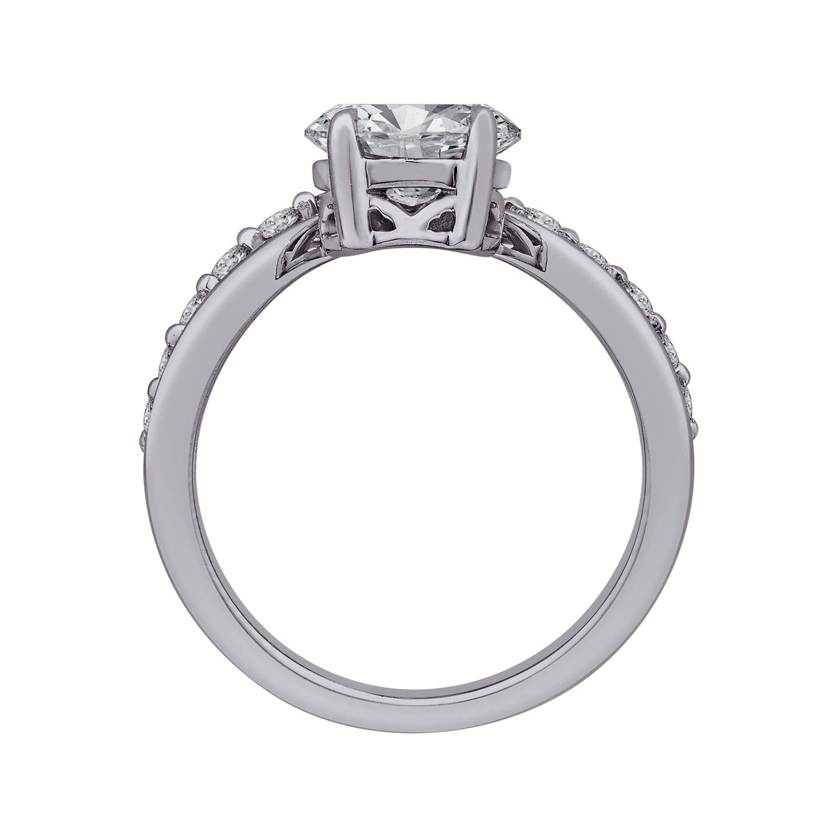 1/4ct. t.w. Round Cut Diamond Engagement Ring in 14K White Gold