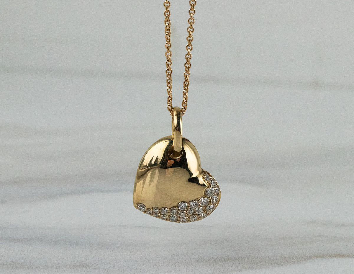 1/4ct. t.w. Diamond Heart Pendant in 14K Yellow Gold