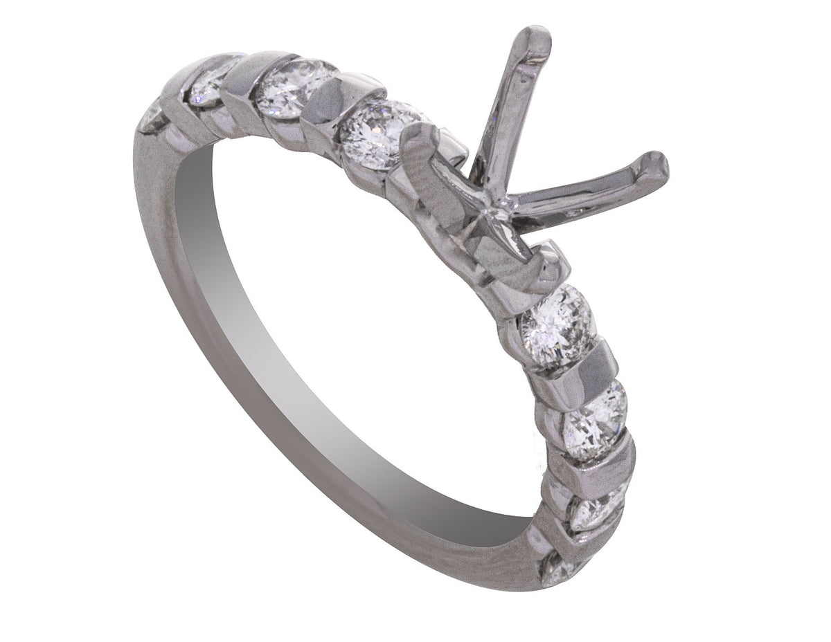 7/8ct. t.w. Kessler 81 Diamond Engagement Ring in Platinum