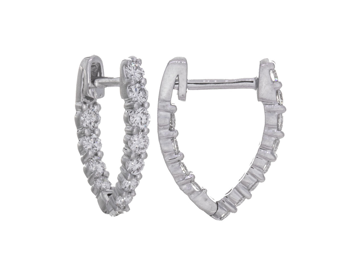 1/3ct. t.w. Newborn Lab Created Diamond Hoop Earrings in 14K White Gold