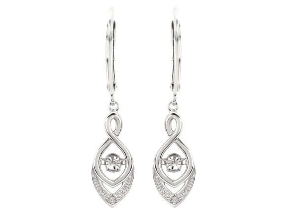 .02ct. t.w. Shimmering Diamond Earrings in Sterling Silver