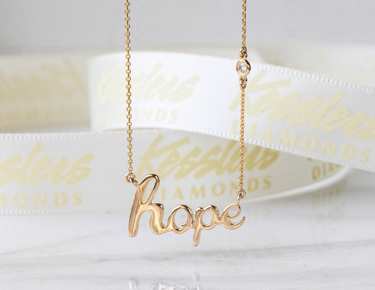 .03ct. Diamond Hope Necklace in 10K Yellow Gold