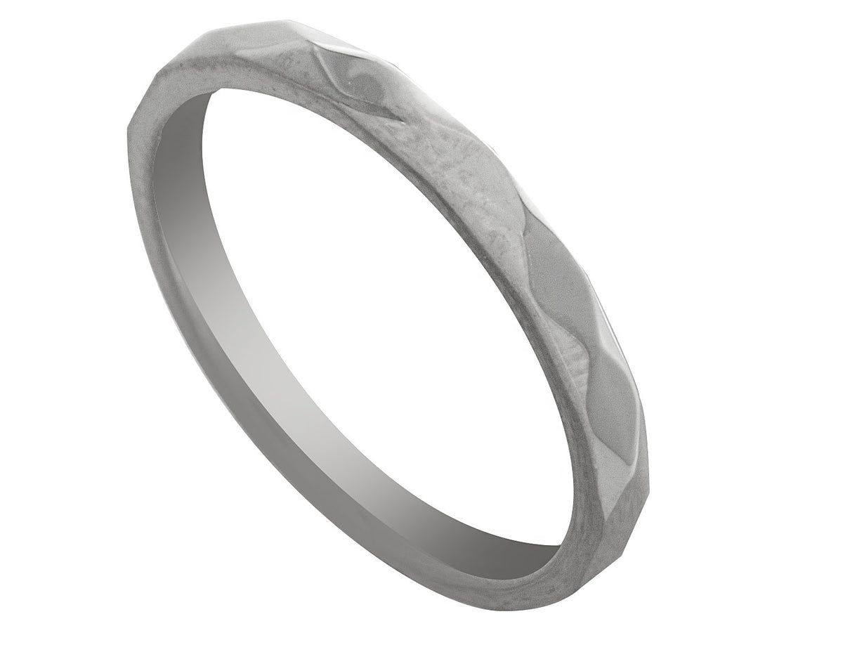 Faceted Fashion Ring in 14K White Gold