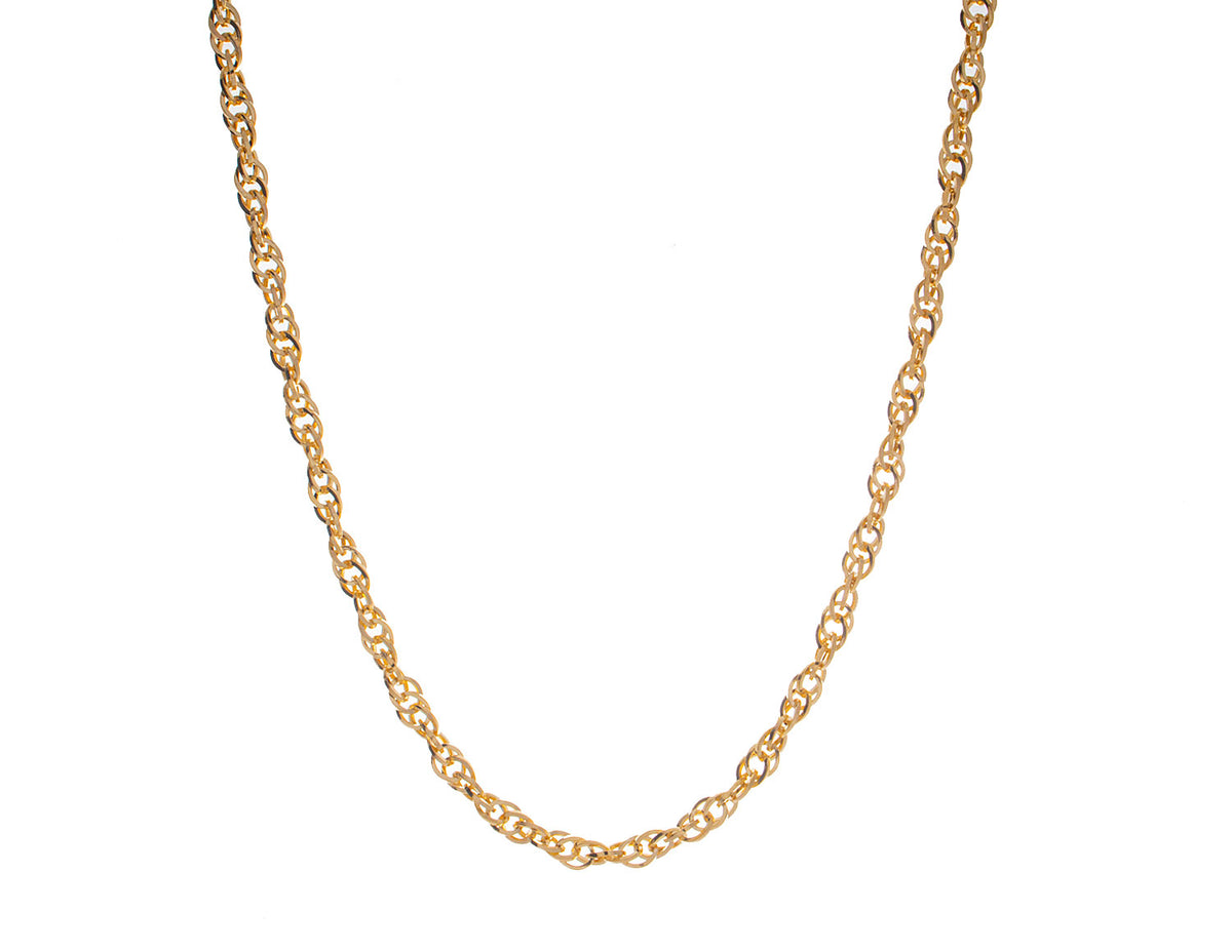 18" Double Cable Chain in 14K Yellow Gold