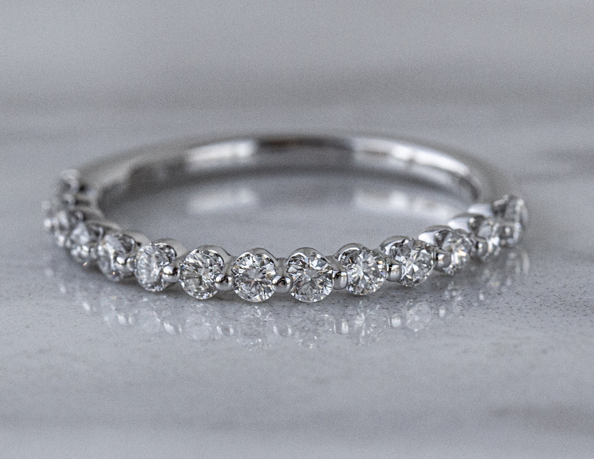 1/2ct. t.w. Newborn Lab Created Diamond Anniversary Ring in 14K White Gold