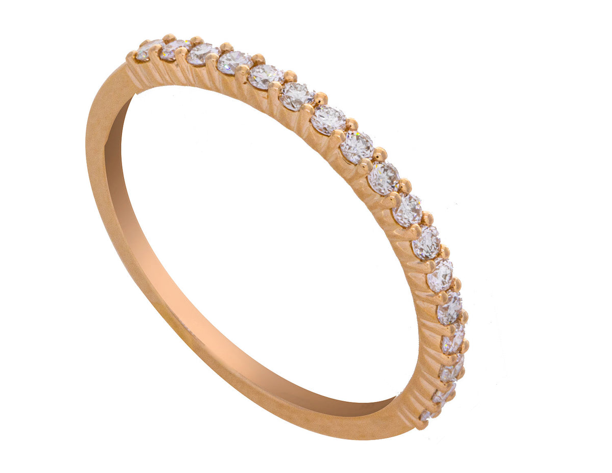 1/4ct. t.w. Round Cut Diamond Anniversary Ring in 14K Yellow Gold
