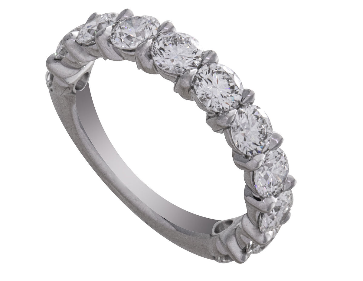 2 1/2ct. t.w. Round Cut Newborn Lab Created Diamond Anniversary Ring in 14K White Gold