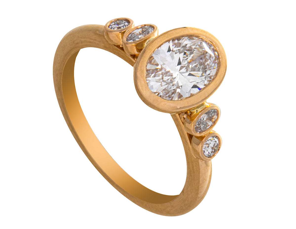 1/5ct. t.w. Lab Grown Diamond Engagement Ring in 14K Yellow Gold