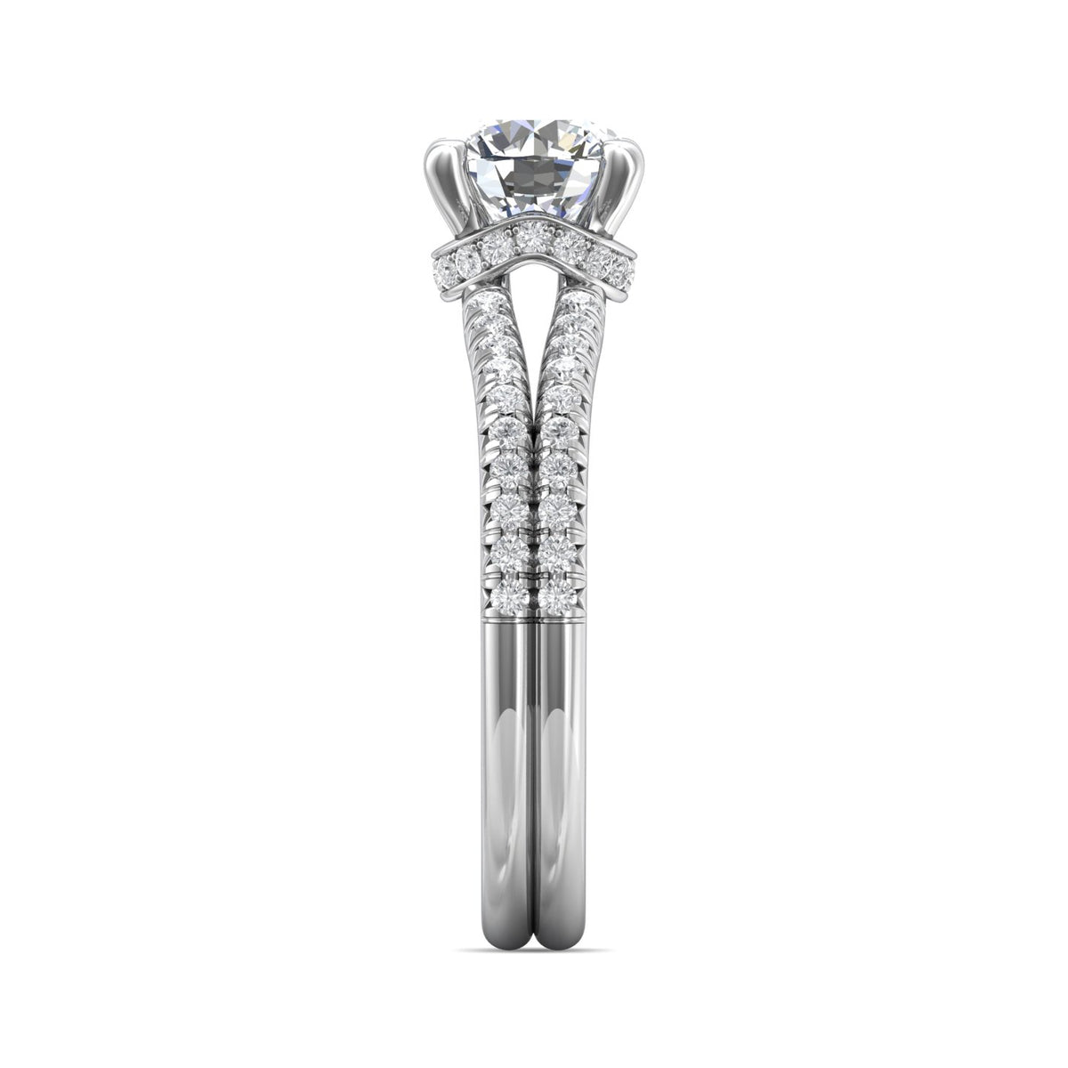 1/3ct. t.w. Round Cut Diamond Engagement Ring in 14K White Gold