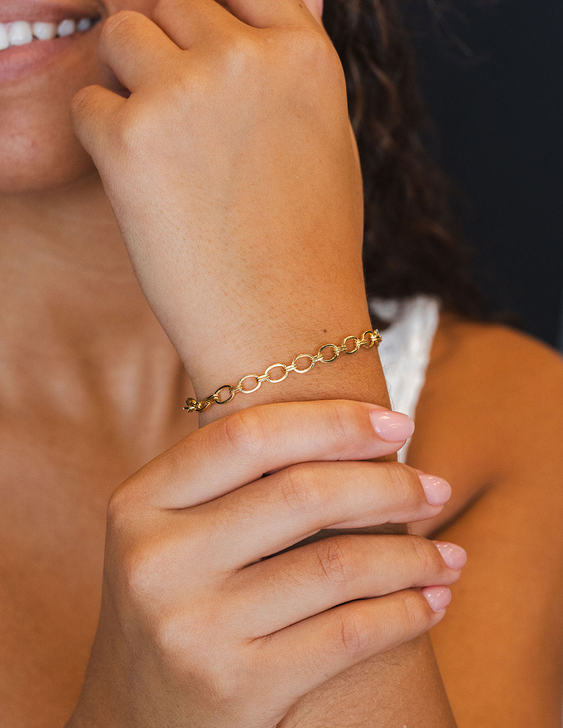 14K Yellow Gold Oval Link Chain Bracelet