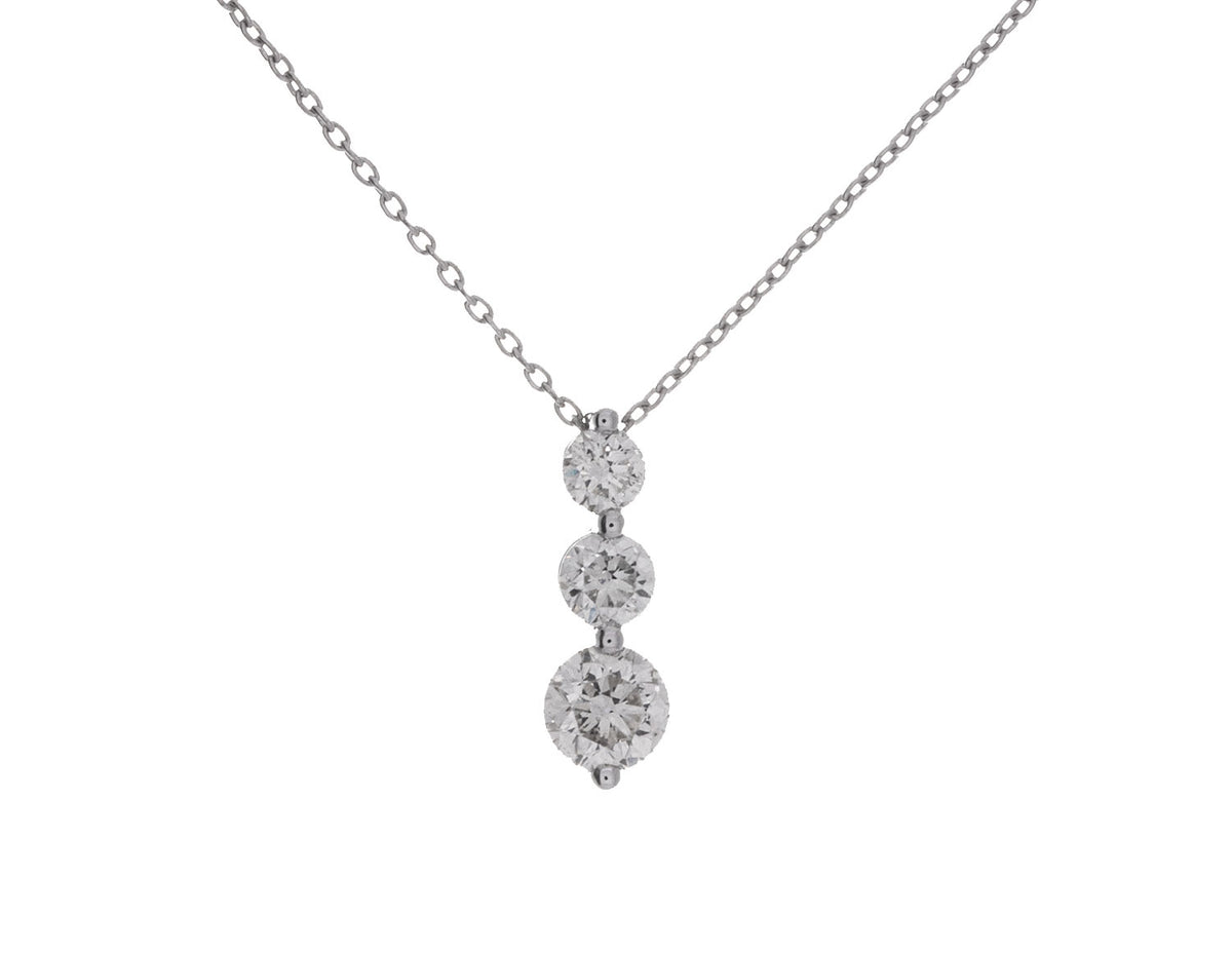 3/4ct. t.w. 3-Stone Diamond Pendant in 14K White Gold