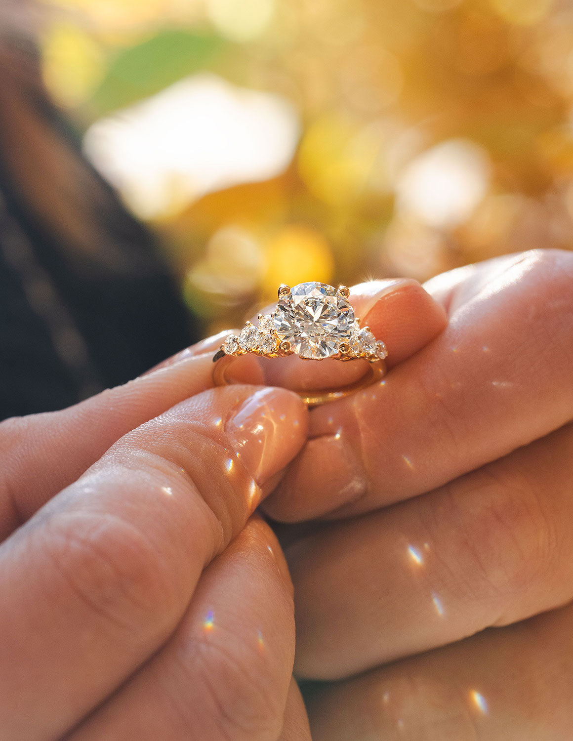 3 1/2ct. Oval Cut Newborn Lab Created Diamond Engagement Ring in 14K Yellow Gold