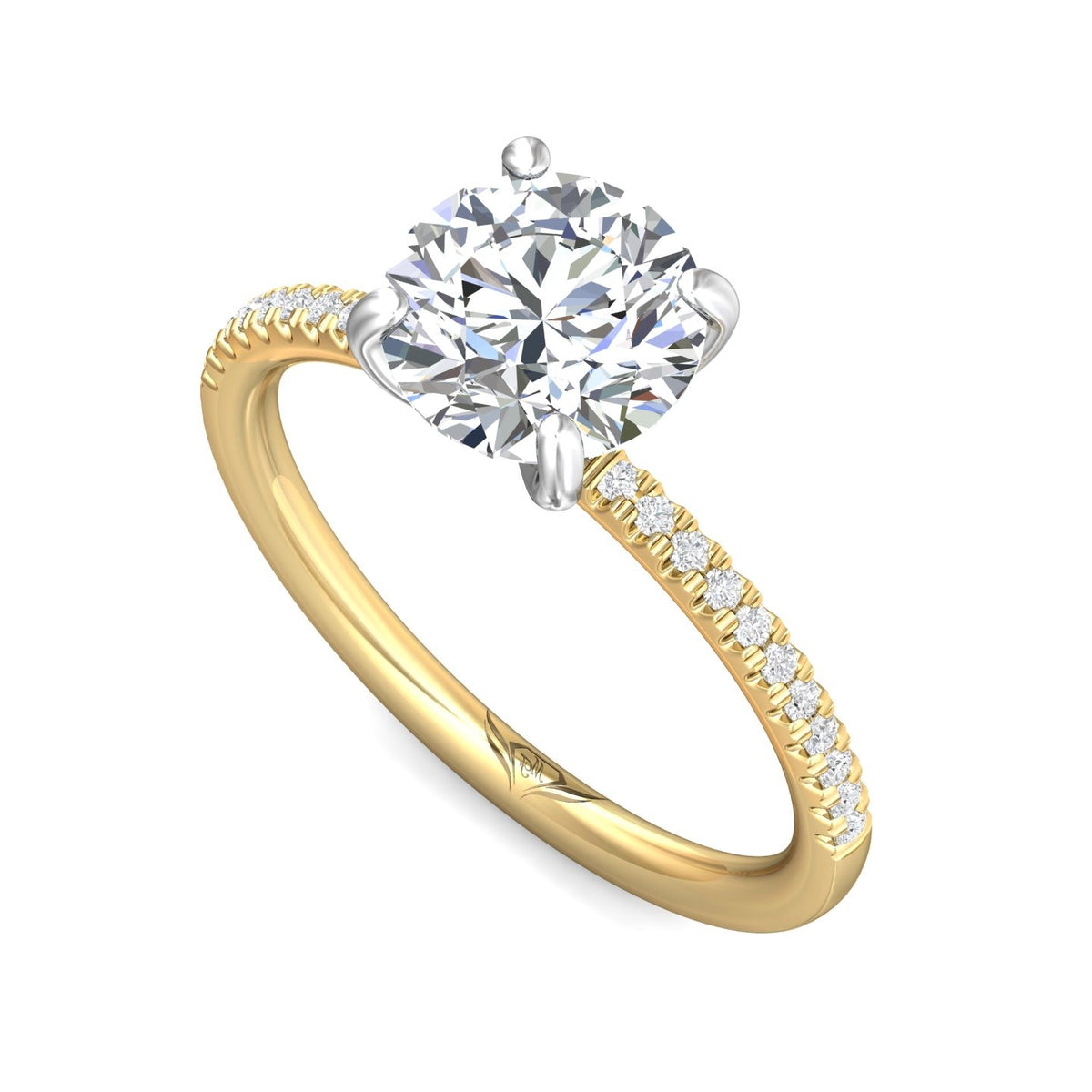 1/8ct. t.w. Diamond Engagement Ring in 14K Yellow and White Gold