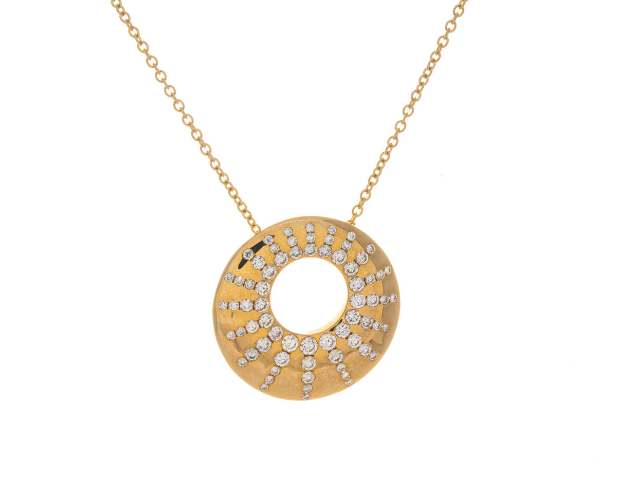 5/8ct. t.w. Diamond Sun Pendant in 14K Yellow Gold