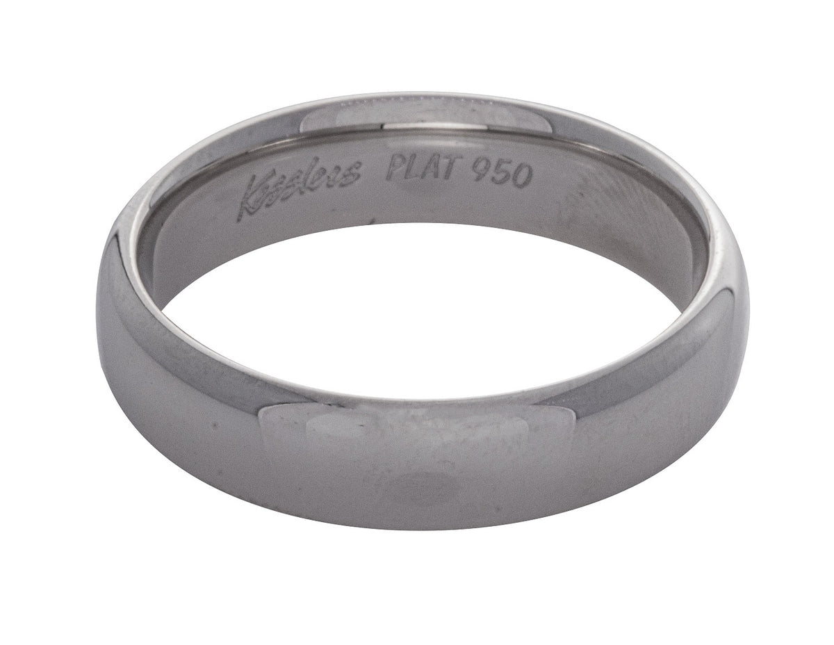 5.5mm Comfort Fit Euro Wedding Ring in Platinum