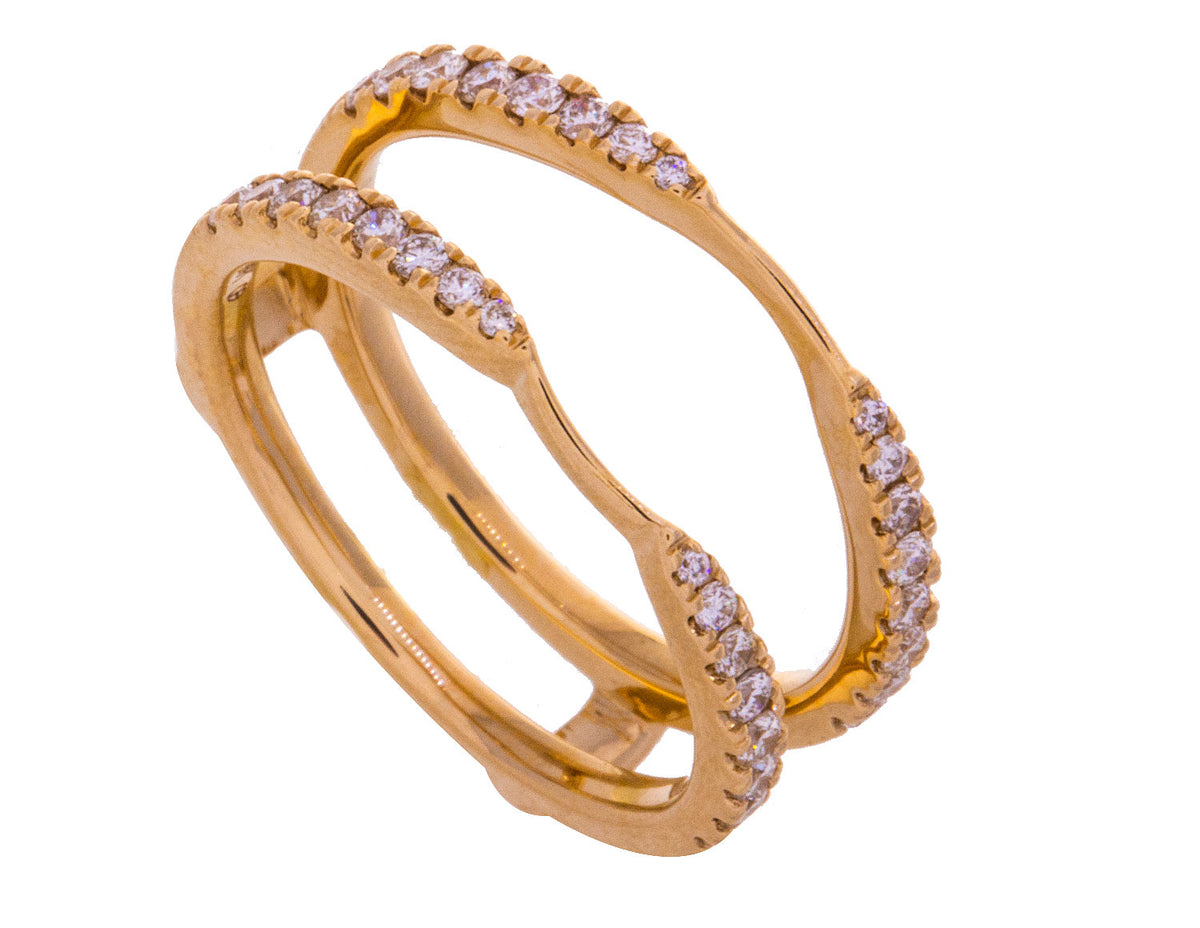 2/5ct. t.w. Diamond Wedding Guard Ring in 14K Yellow Gold