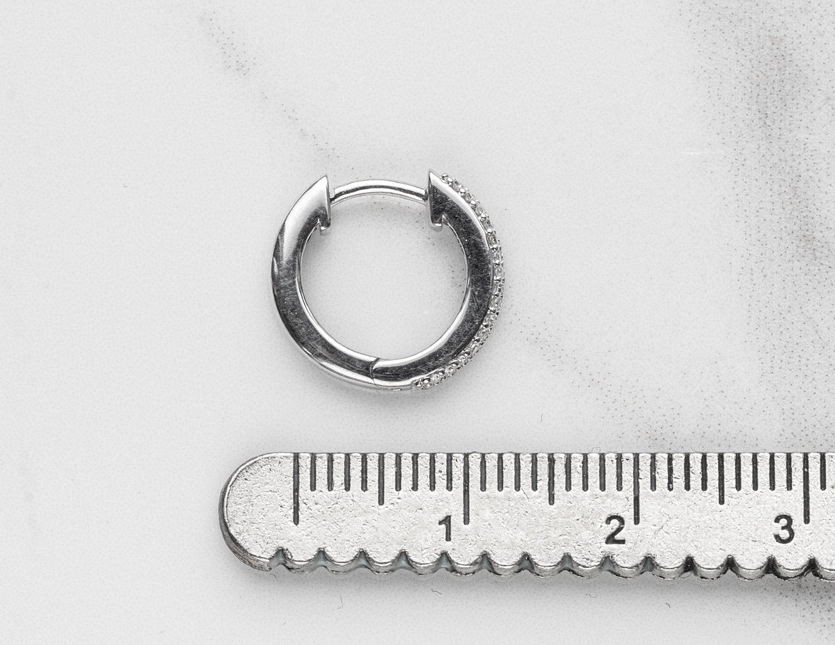 1/5ct. t.w. Diamond Hoop Earrings in Sterling Silver