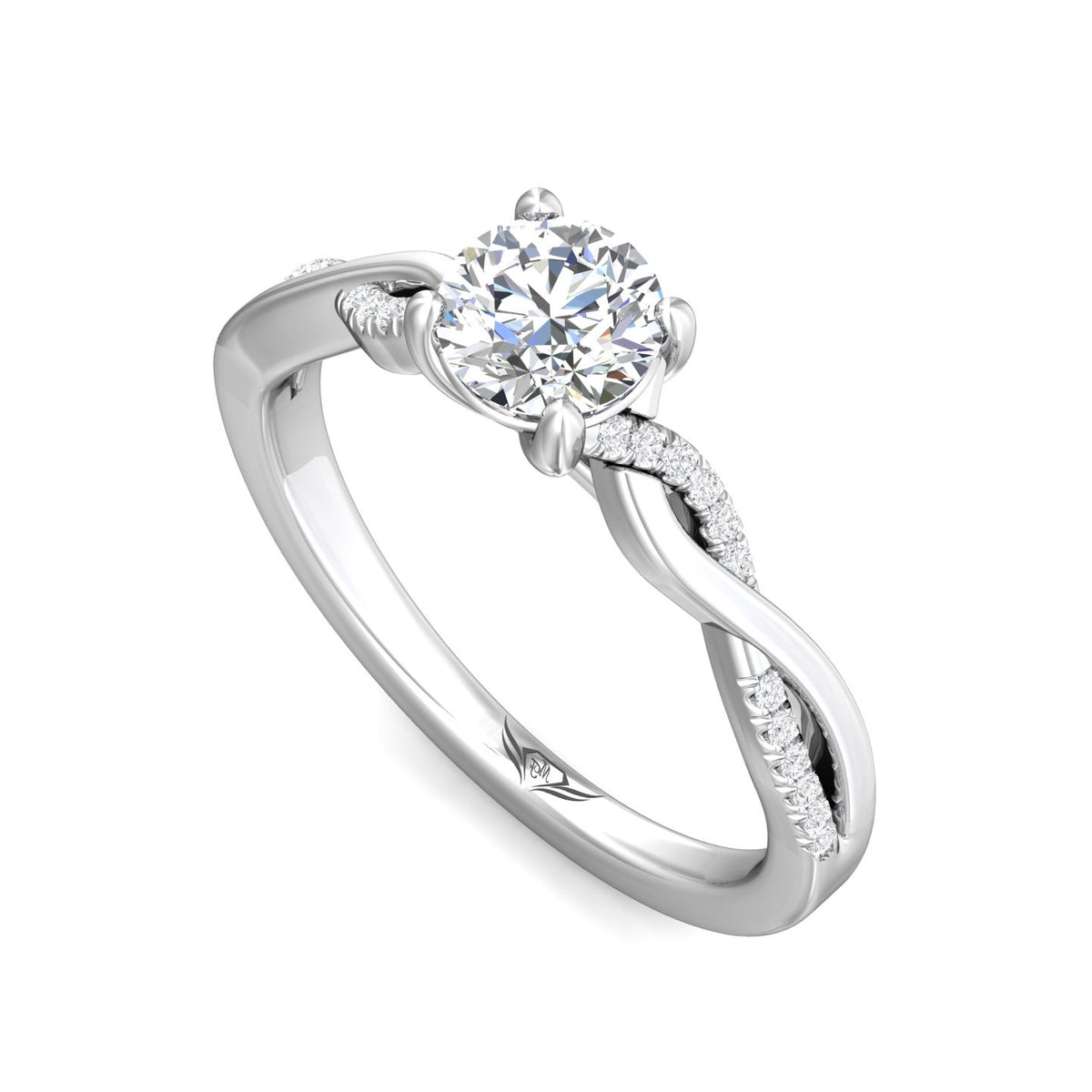 1/10ct. t.w. Diamond Engagement Ring in 14K White Gold