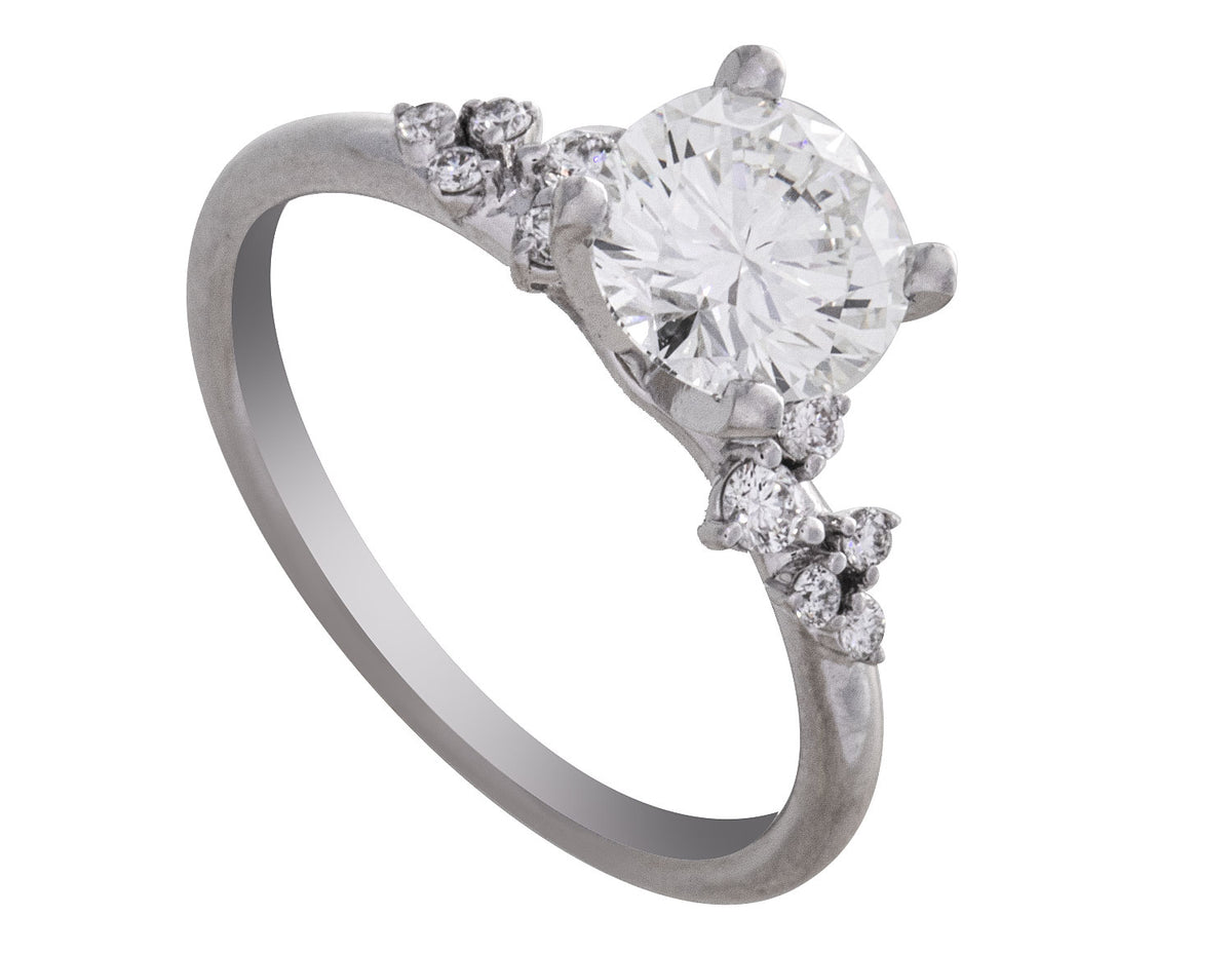 1 1/2ct. t.w. Diamond Engagement Ring in 14K White Gold