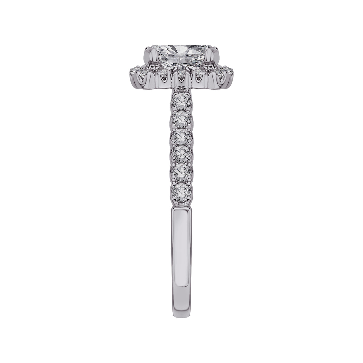 1/2ct. t.w. Round Cut Diamond Engagement Ring in 14K White Gold