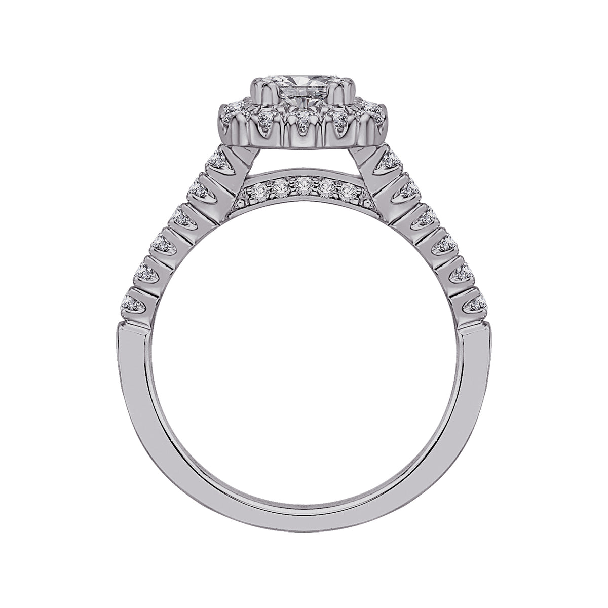 1/2ct. t.w. Round Cut Diamond Engagement Ring in 14K White Gold