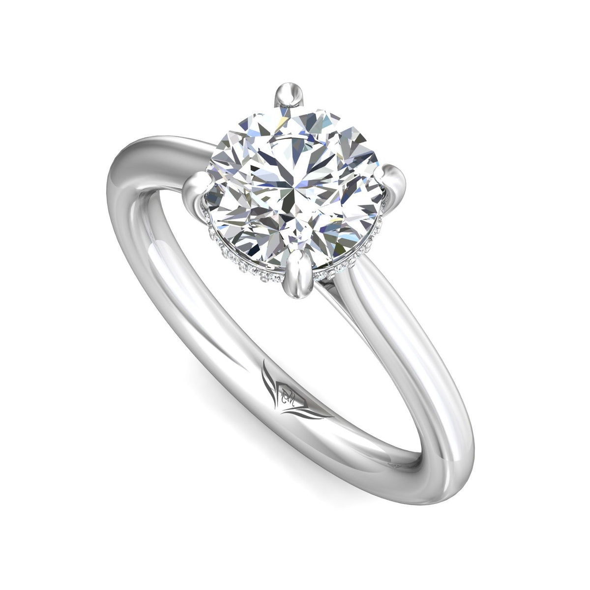 1/14ct. t.w. Diamond Engagement Ring in 14K White Gold