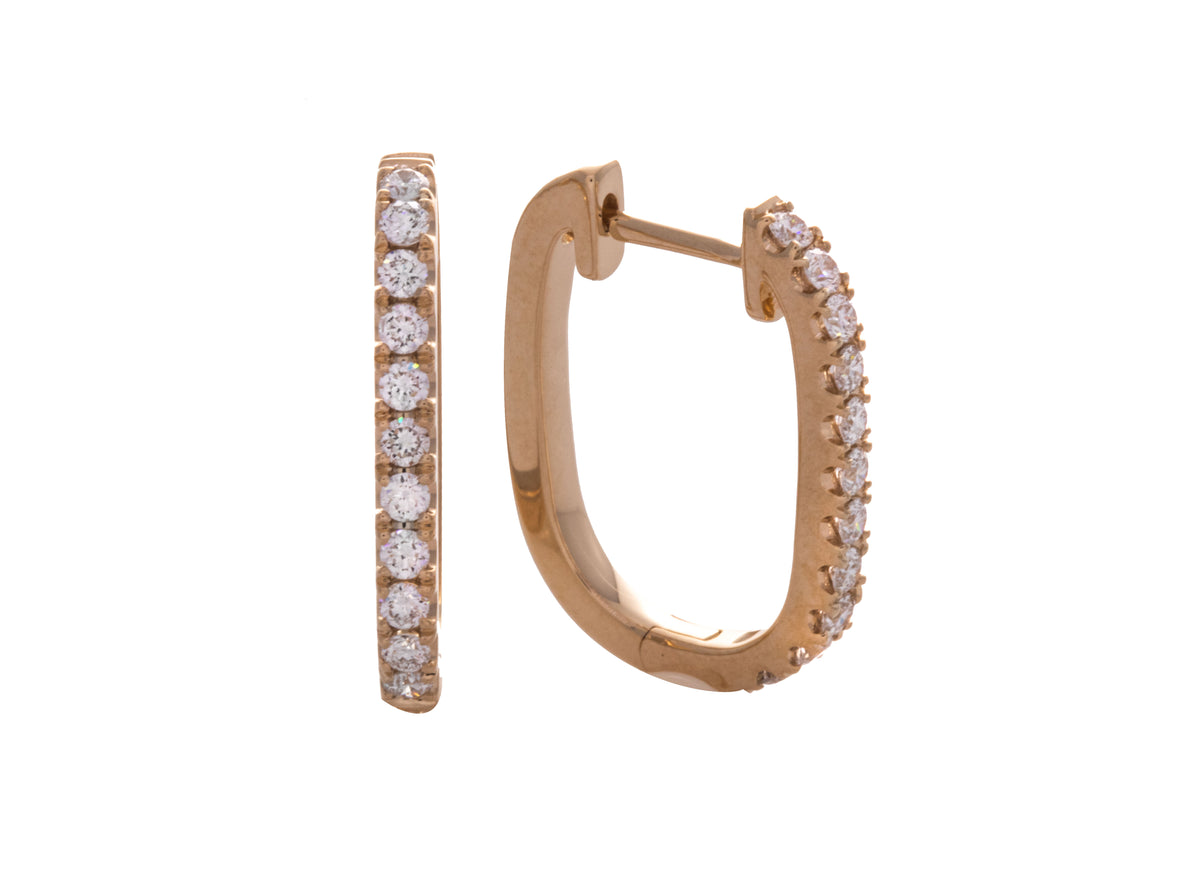 2/5ct. t.w. Diamond Hoop Earrings in 14K Yellow Gold