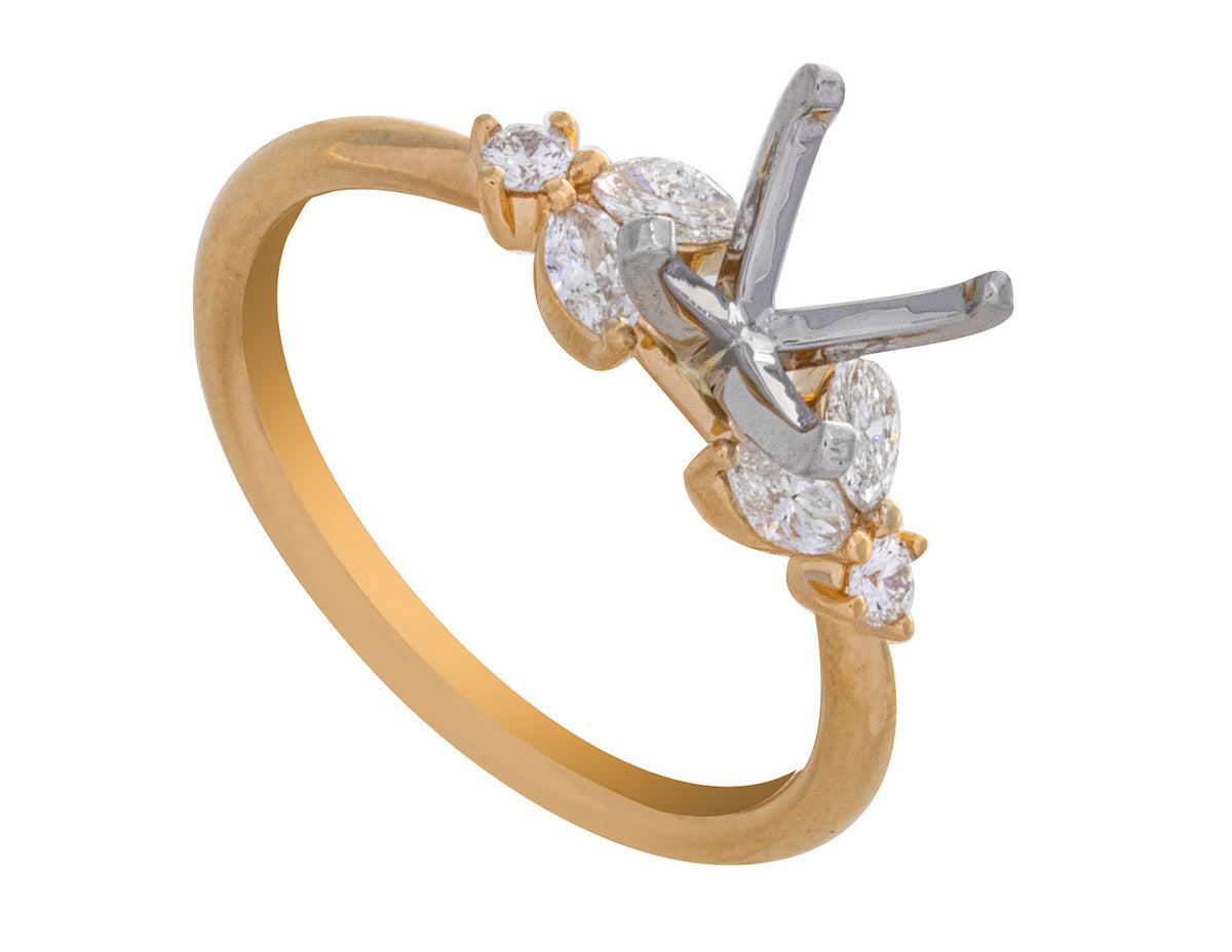 1/3ct. t.w. Kessler 81 Diamond Engagement Ring in 18K Yellow Gold