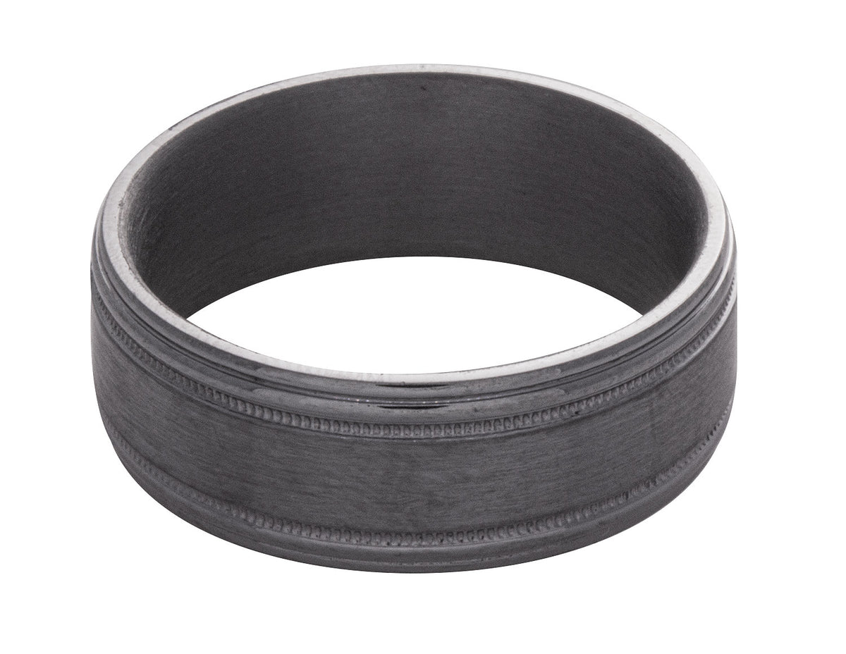 8mm Men's Wedding Band in Grey Tantalum