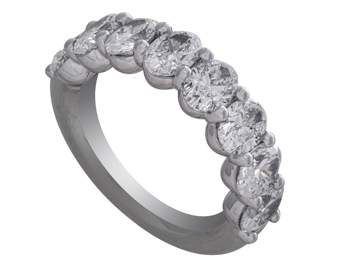 4 1/5ct. t.w. Oval Cut Newborn Lab Created Diamond Ring in 14K White Gold