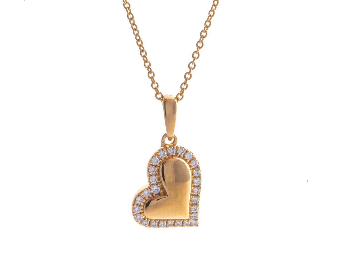 1/8ct. t.w. Newborn Lab Created Diamond Heart Pendant in Vermeil
