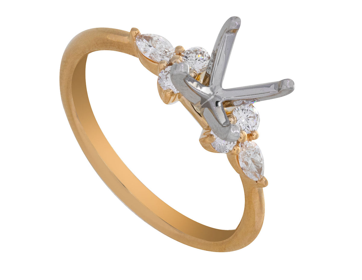 1/4ct. t.w. Kessler 81 Diamond Engagement Ring in 18K Yellow Gold