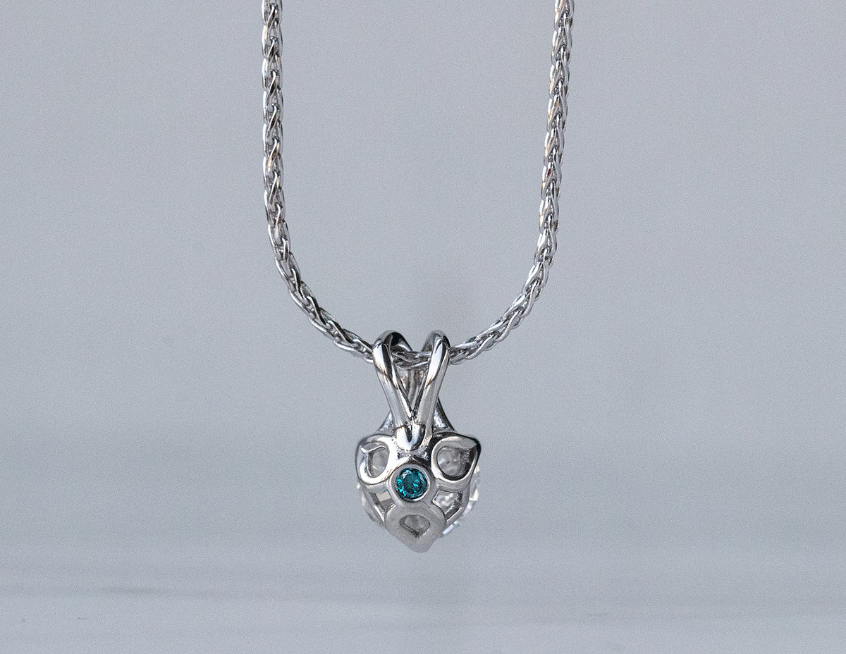 1 1/2ct. Newborn Lab Created Diamond Pendant in 14K White Gold