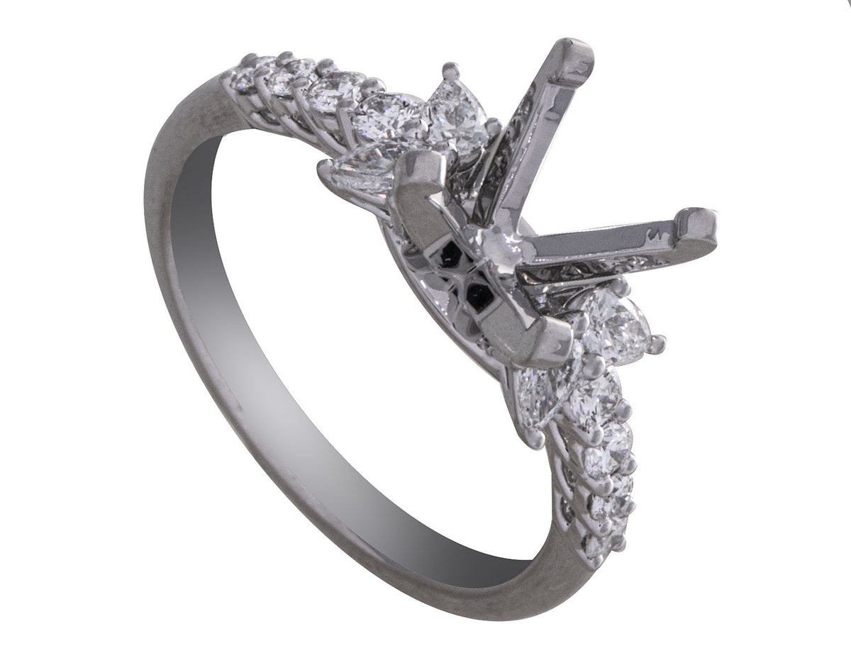 1/2ct. t.w. Diamond Engagement Ring in 14K White Gold