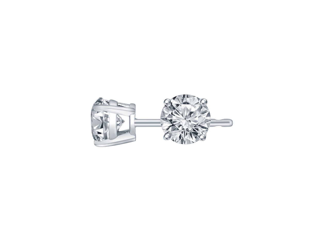 1/4ct. t.w. Round Diamond Stud Earrings in 14K White Gold