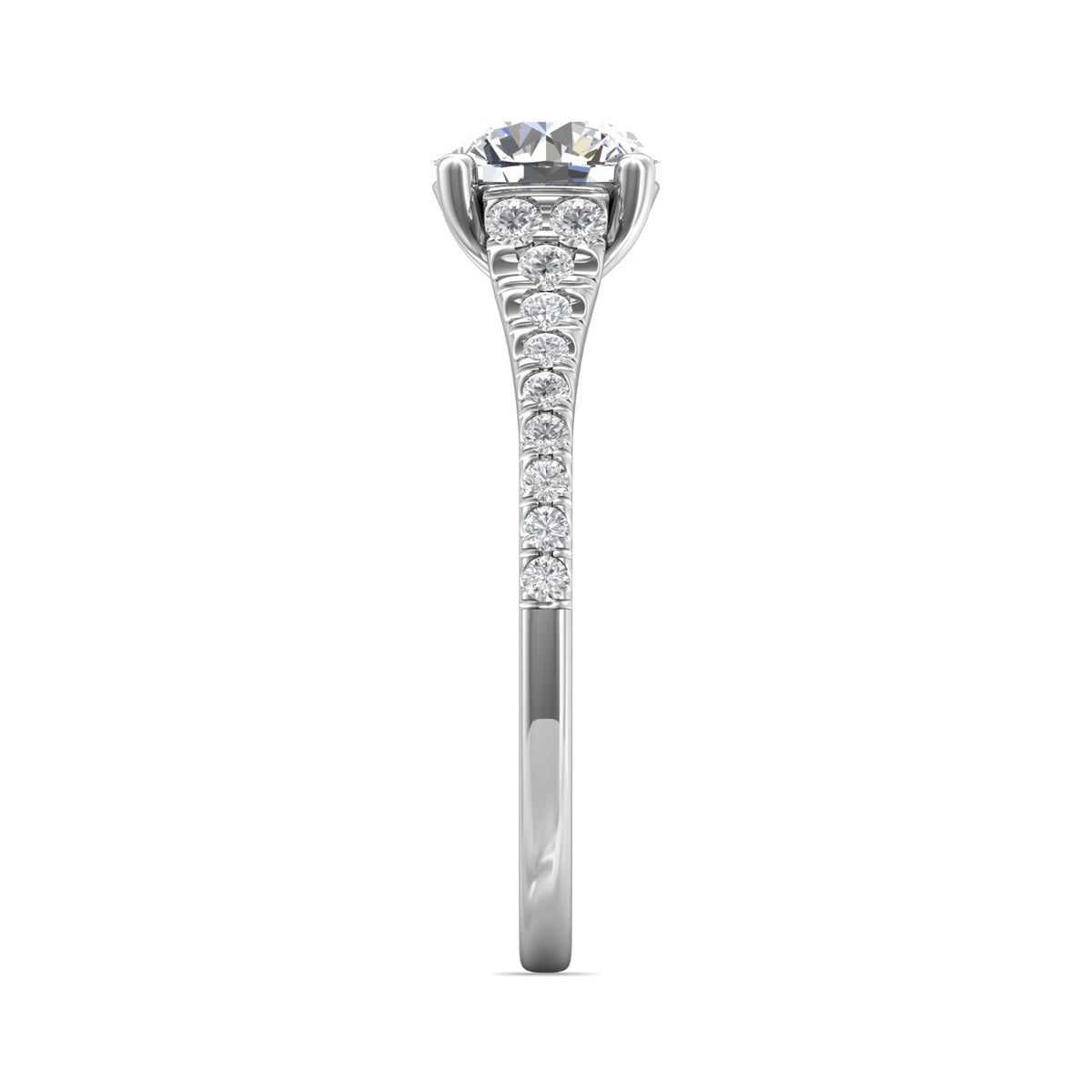 1/4ct. t.w. Round Cut Diamond Engagement Ring in 14K White Gold