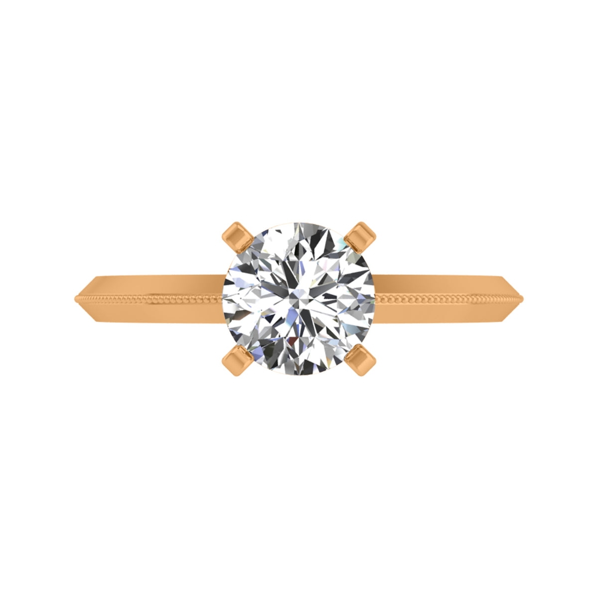 2.5mm Solitaire Engagement Ring in 14K Yellow Gold