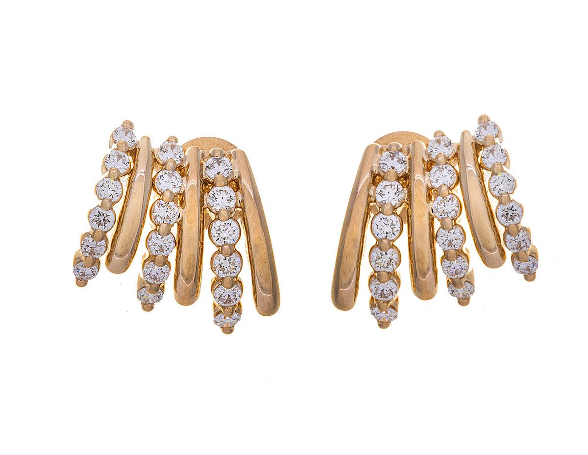 7/8ct. t.w. Diamond Fashion Earrings in 14K Yellow Gold