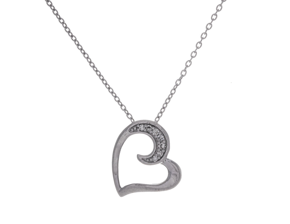 .03ct. t.w. Diamond Heart Pendant in Sterling Silver