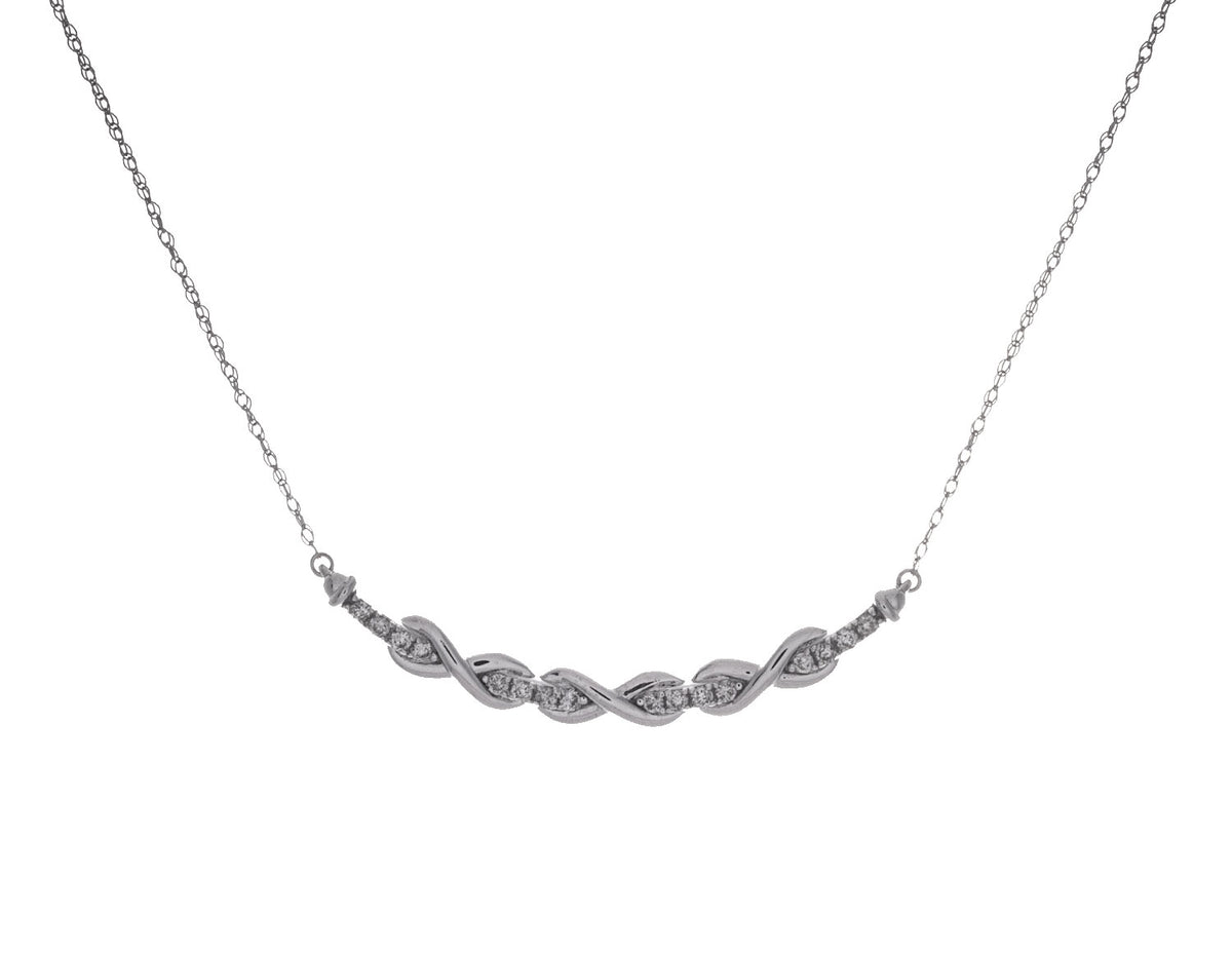 1/6ct. t.w. Diamond Infinity Link Necklace in 14K White Gold