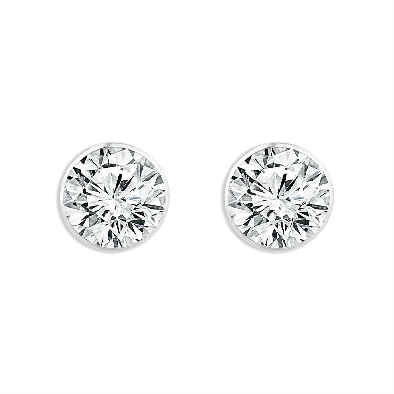 1 1/2ct. t.w. Round Cut Newborn Lab Created Diamond Stud Earrings in 14K White Gold