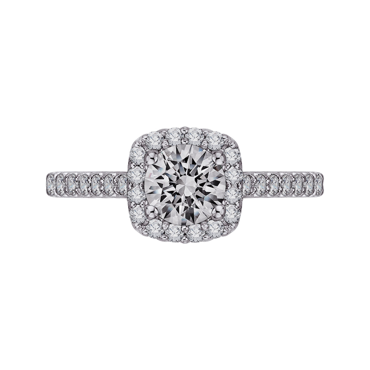 1/2ct. t.w. Round Cut Diamond Engagement Ring in 14K White Gold