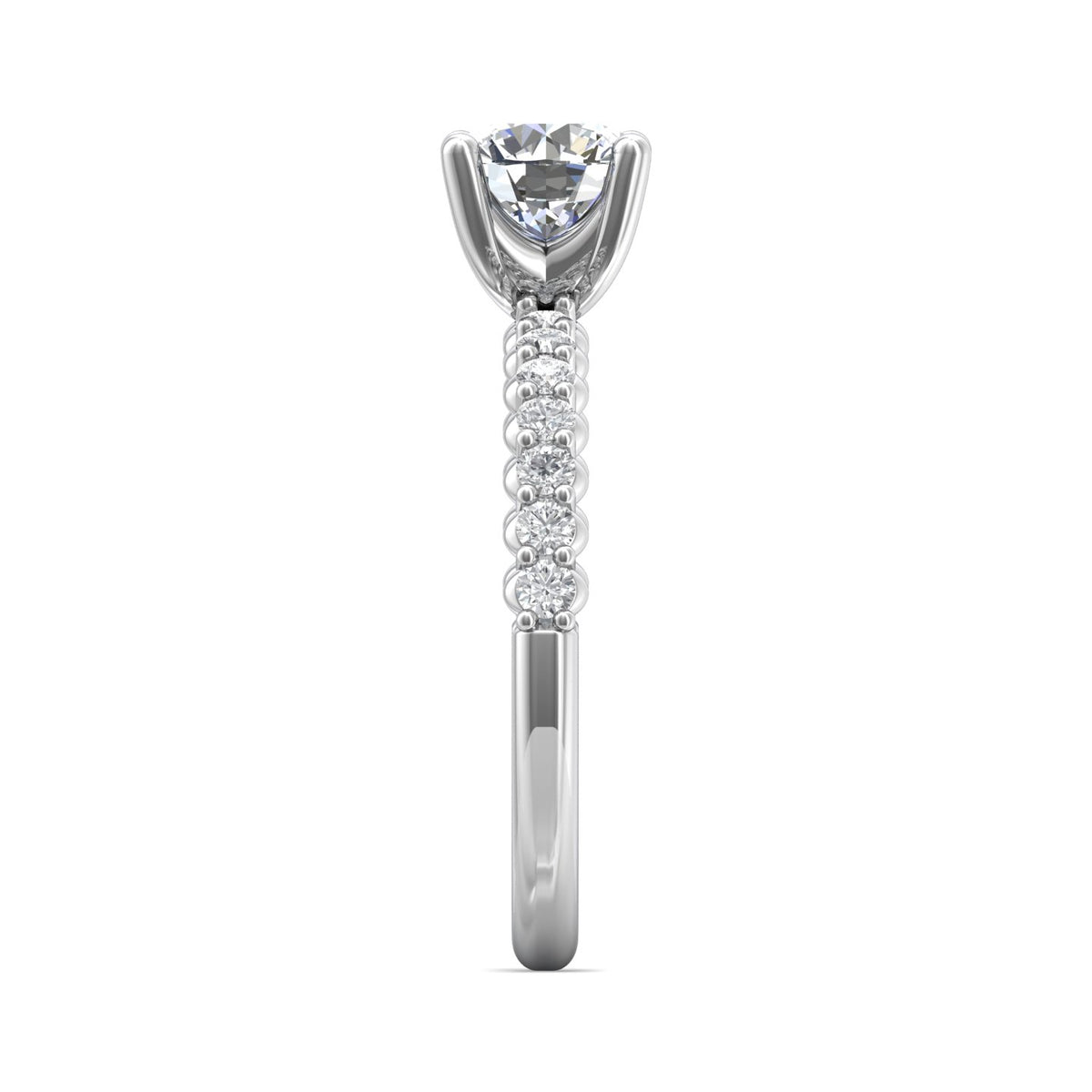 1/3ct. t.w. Round Cut Diamond Engagement Ring in 14K White Gold