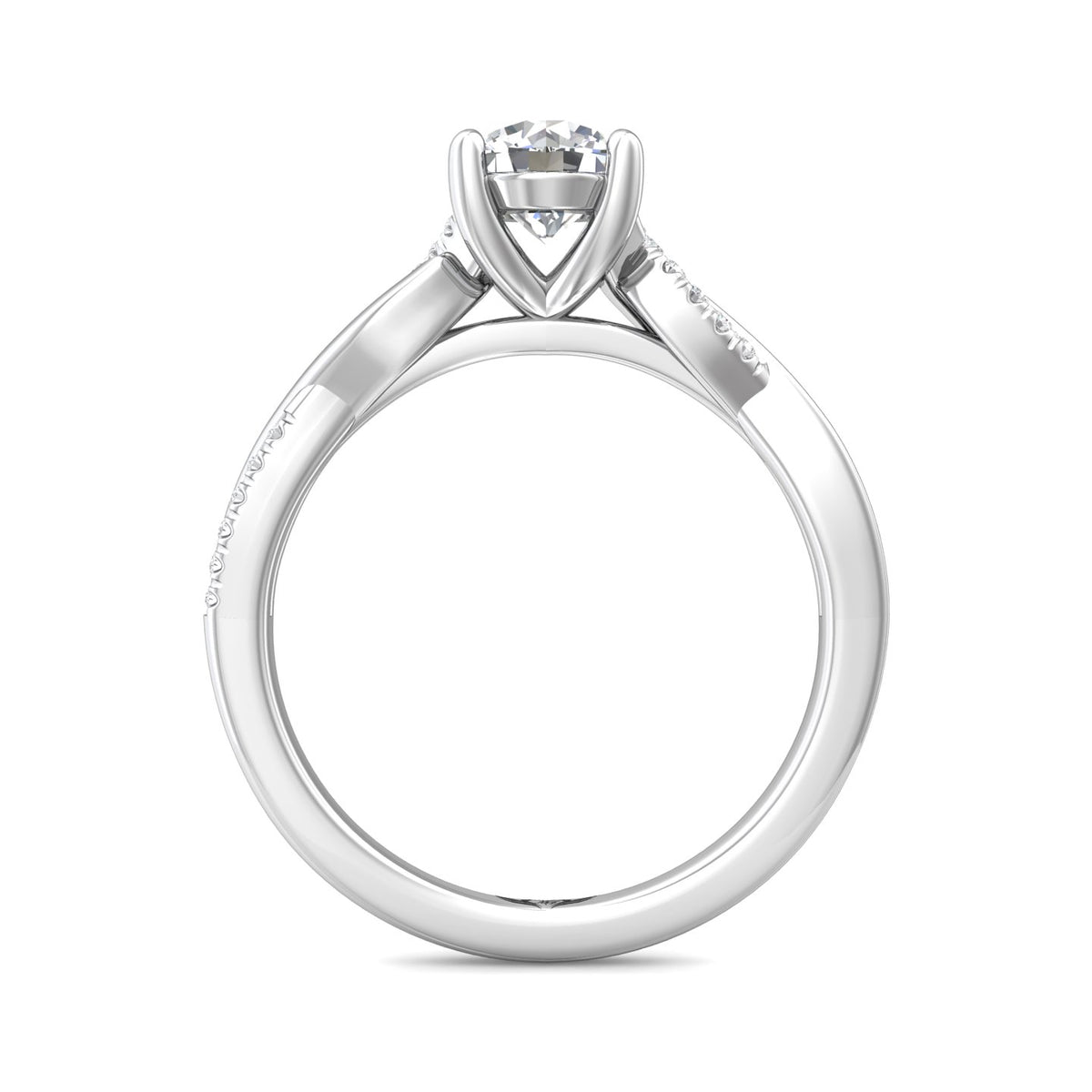 1/10ct. t.w. Diamond Engagement Ring in 14K White Gold