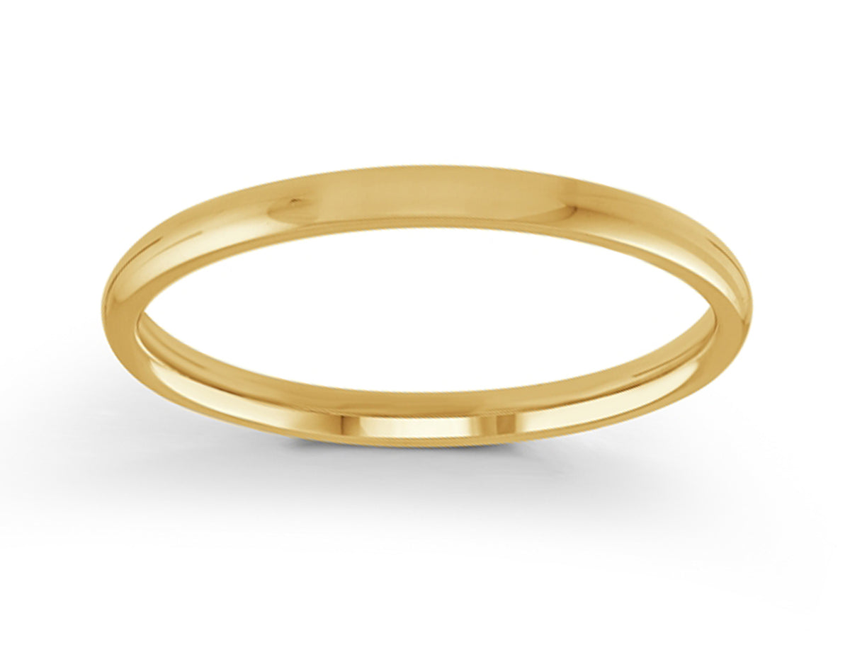 2mm Wedding Ring in 14K Yellow Gold