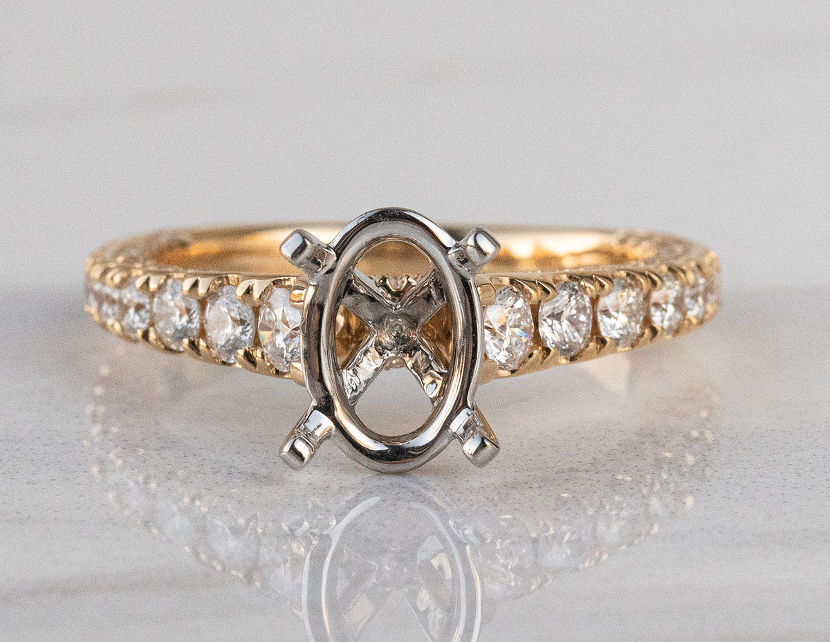 9/10ct. t.w. Kessler 81 Diamond Engagement Ring in 18K Yellow Gold